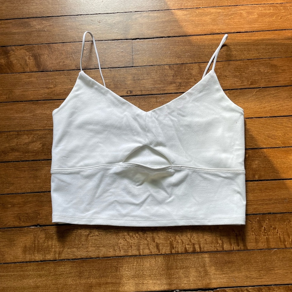 Abercrombie & Fitch White Cropped Top